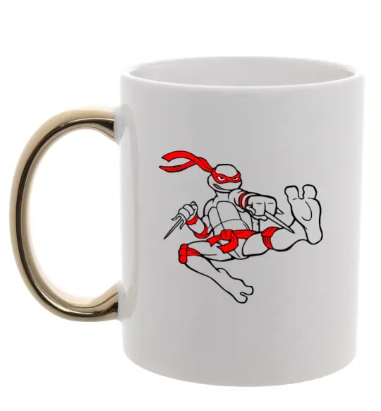 Чашка з кольоровою ручкою Рафаель Золото фото