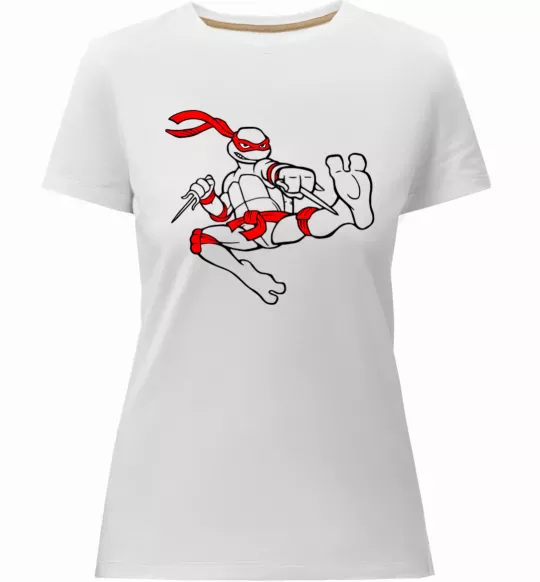 Жіноча преміум футболка Рафаель Білий фото