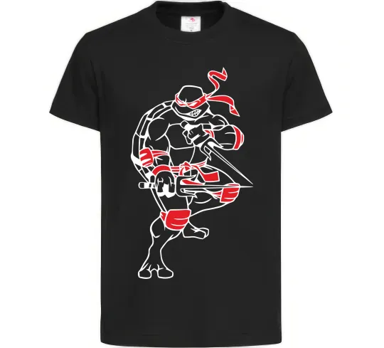 Дитяча футболка Рафаель бій Чорний фото