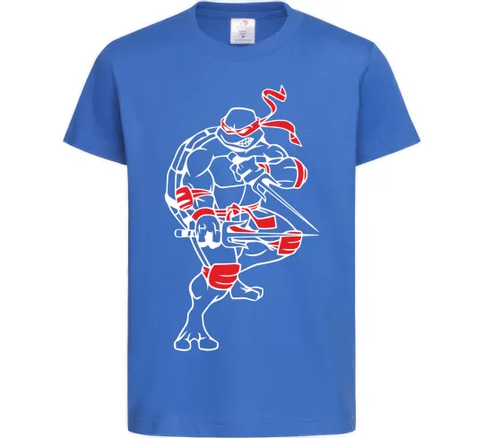 Дитяча футболка Рафаель бій Яскраво-синій фото