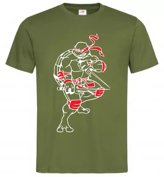 Мужская футболка Рафаель бій Оливковый фото