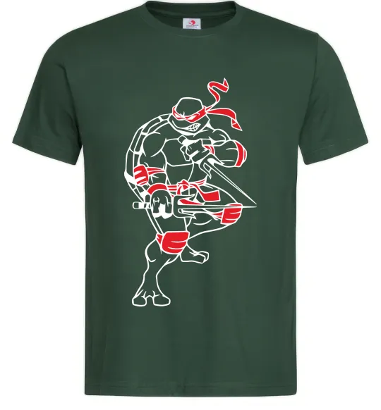 Мужская футболка Рафаель бій Темно-зеленый фото