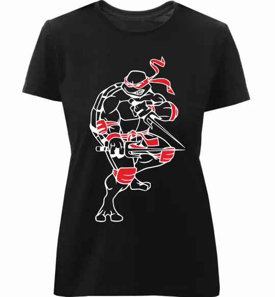 Жіноча преміум футболка Рафаель бій Чорний фото