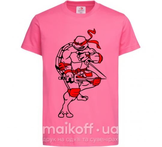 Детская футболка Рафаель бой Ярко-розовый фото