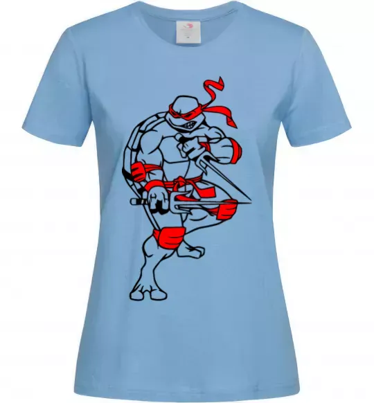 Женская футболка Рафаель бій Голубой фото