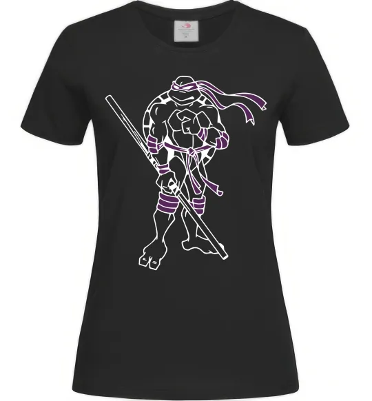 Женская футболка Донателло Черный фото