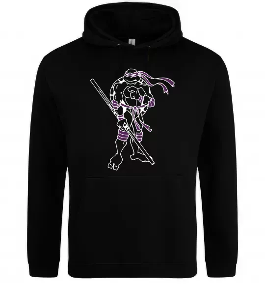 Мужская толстовка (худи) Донателло Черный фото