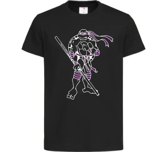 Дитяча футболка Донателло Чорний фото