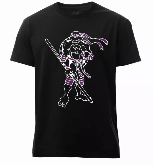 Чоловіча преміум футболка Донателло Чорний фото