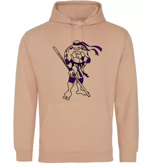 Мужская толстовка (худи) Донателло Песочный фото