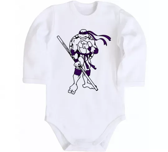 Дитячий бодік Донателло Білий фото