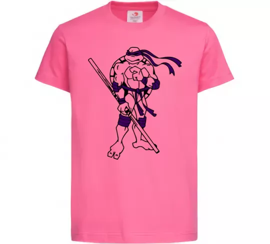 Дитяча футболка Донателло Яскраво-рожевий фото