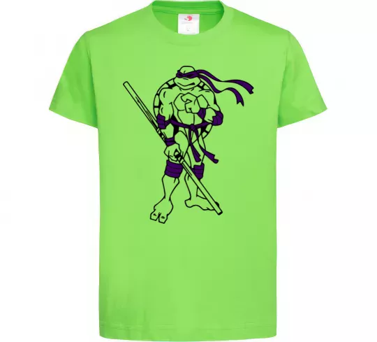 Дитяча футболка Донателло Лаймовий фото