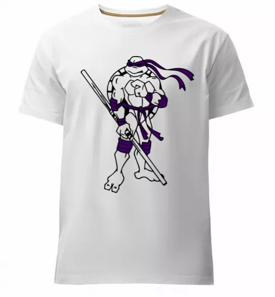 Чоловіча преміум футболка Донателло Білий фото