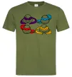Мужская футболка Всі черепашки Оливковый фото