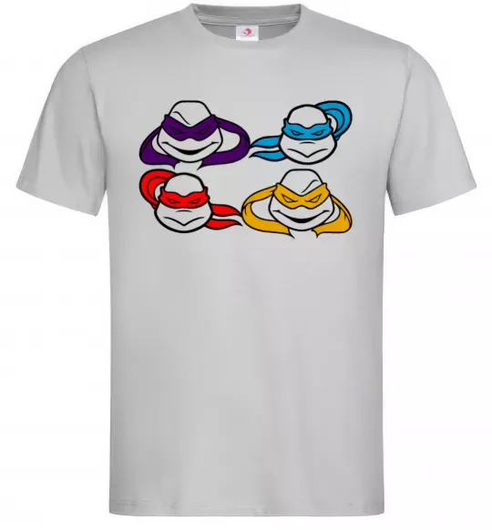 Мужская футболка Всі черепашки Серый фото