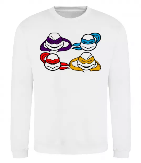 Світшот Всі черепашки Білий фото