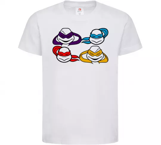 Дитяча футболка Всі черепашки Білий фото