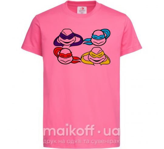 Дитяча футболка Все черепашки Яскраво-рожевий фото