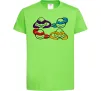 Дитяча футболка Всі черепашки Лаймовий Дитяча футболка Всі черепашки Лаймовий фото