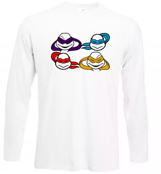 Лонгслів Всі черепашки Білий фото