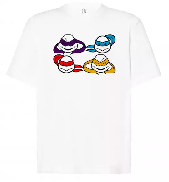 Футболка Оверсайз Всі черепашки Білий фото