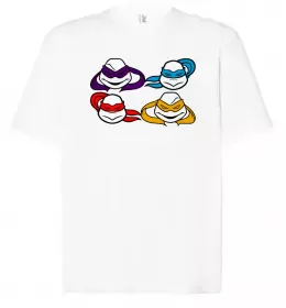 Футболка Оверсайз Leonardo Ninja Turtles Чорний фото