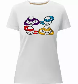 Жіноча преміум футболка Teenage mutant ninja turtles Білий фото