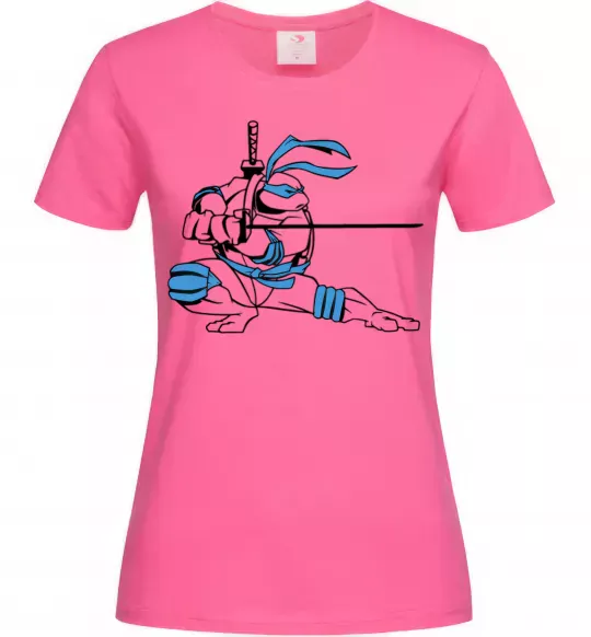 Женская футболка Леонардо Ярко-розовый фото