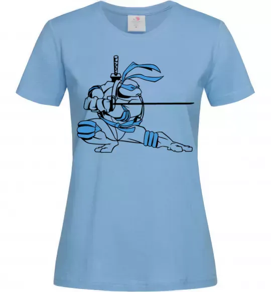 Женская футболка Леонардо Голубой фото