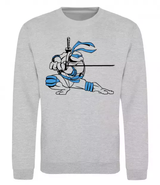 Свитшот Леонардо Серый меланж фото