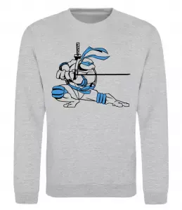 Свитшот Леонардо Серый меланж фото