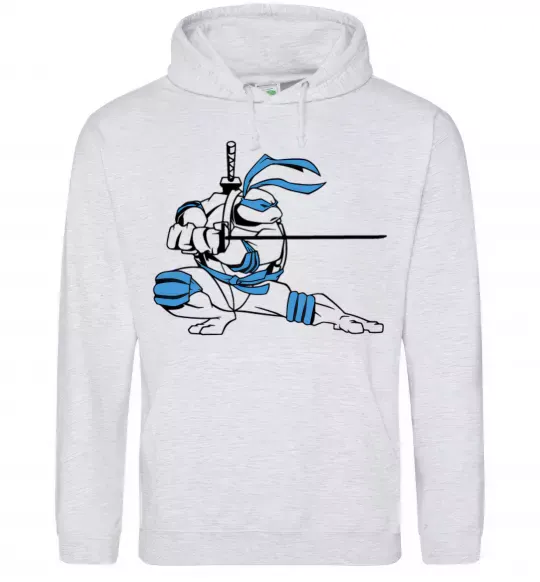 Женская толстовка (худи) Леонардо Серый меланж фото