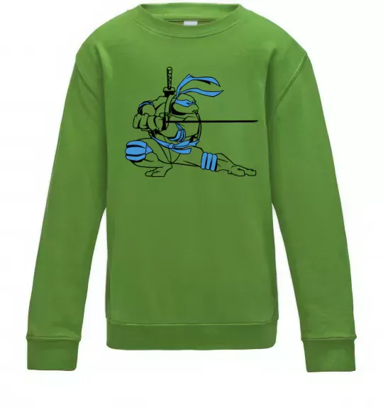 Детский Свитшот Леонардо Лаймовый фото