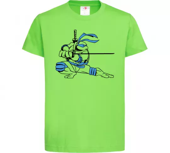 Дитяча футболка Леонардо Лаймовий фото