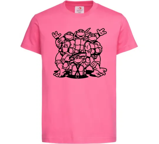 Детская футболка Черепашки біля люка Ярко-розовый фото