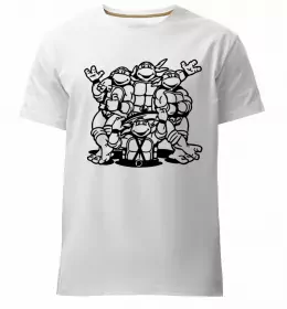 Чоловіча преміум футболка Ninja turtles Білий фото