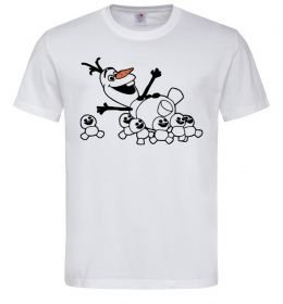 Чоловіча футболка Олаф та сніговички