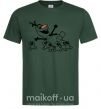Мужская футболка Олаф и снеговички Темно-зеленый фото
