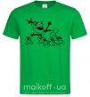 Мужская футболка Олаф и снеговички Зеленый фото