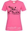Жіноча футболка Олаф и снеговички Яскраво-рожевий фото