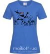 Женская футболка Олаф и снеговички Ярко-синий фото