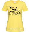 Женская футболка Олаф и снеговички Лимонный фото