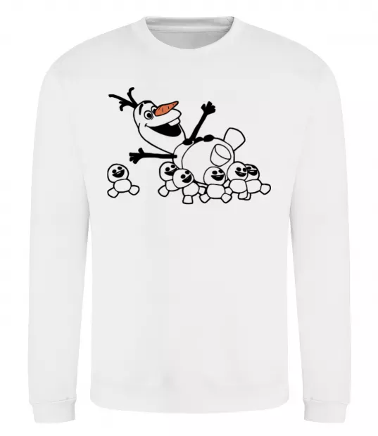 Свитшот Олаф та сніговички Белый фото