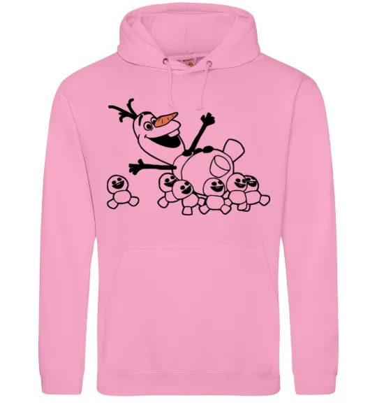 Женская толстовка (худи) Олаф та сніговички Розовый фото