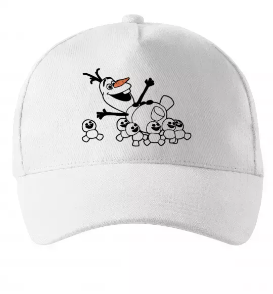 Кепка Олаф та сніговички Білий фото
