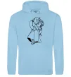 Чоловіча толстовка (худі) Шрек і Фіона Блакитний фото