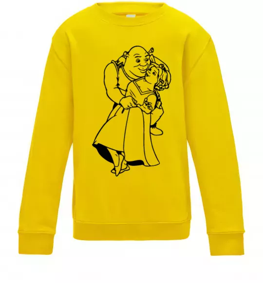 Дитячий світшот Шрек і Фіона Сонячно жовтий фото