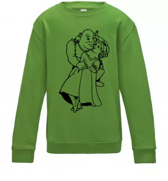 Дитячий світшот Шрек і Фіона Лаймовий фото