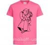 Детская футболка Шрек и Фиона Ярко-розовый фото